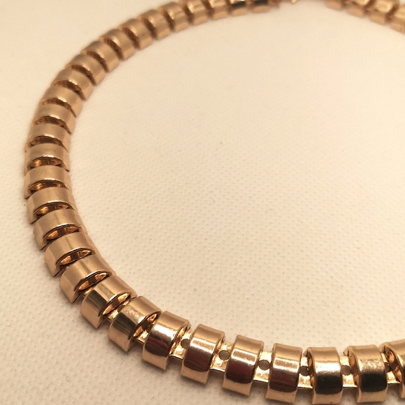 Rose gold tone puffy choker - Picture 2 of 4